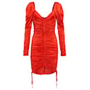 Dolce & Gabbana Ruched Mini Dress in Red Viscose