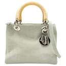Christian Dior Lady Dior bag in pastel water green canvas