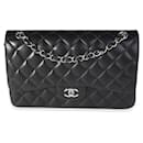 Chanel Black Quilted Lambskin Jumbo Classic Double Flap Bag