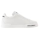 Portofino Low-Top Sneakers - Dolce&Gabbana - Leather - White - Dolce & Gabbana