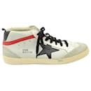 Golden Goose Ice Nabuk Star Mid-Cut Sneakers in Grey Leather 