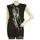 Dsquared2 D2 Black Sleeveless Sequined Long Cotton Top Sweatshirt size S
