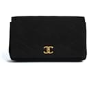 TIMELESS CLASSIQUE BLACK JERSEY CLUTCH - Chanel