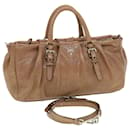 PRADA Shoulder Bag Leather 2Way Brown Auth am4385 - Prada