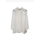 Blusa branca de algodão Chanel SZ.36