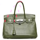 Hermès Red Clemence Birkin Retourne 30