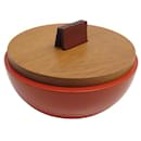 BOX HERMES MINI EMPTY POCKET BOX CELEBES WOOD LACQUERED ORANGE EMPTY POCKET BOX - Hermès