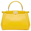 Peekaboo Mini Bag in YELLOW nappa leather - Fendi