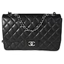 Chanel Black Quilted Lambskin Jumbo Classic Single Flap Bag