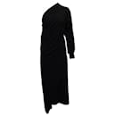 Balenciaga Robe Drapée à Une Épaule en Viscose Noire