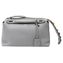 Petit sac Fendi By the Way en cuir de veau gris bleu Cuir
