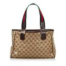 Web-Pop-Einkaufstasche aus GG Canvas 145810 - Gucci