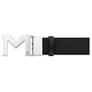 Reversible belt in black leather 35 mm with buckle M - Montblanc