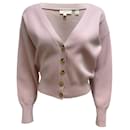 a.l.C. Long Sleeved V-neck Stretchy Knit Button-down Cardigan Lilac Sweater - A.L.C