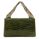 Darby Scott Spruce Green Crocodile Necklace Bag - Autre Marque
