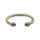 David Yurman Silver Cable Classics Bracelet en diamants sterling et calcédoine teintée
