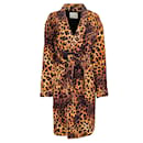 R13 Manteau d'hiver matelassé léopard orange