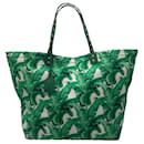 Bolsa de lona verde com estampa de folha de bananeira Dolce & Gabbana Shopping Beatrice
