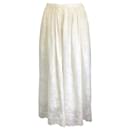 Lena Hoschek White Embroidered Chamomile Midi Skirt - Autre Marque