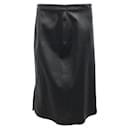 St. John Black 2019 Stretchy Leather Pencil Skirt - Autre Marque