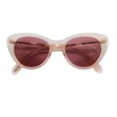 Oliver Peoples Rishell rosa claro / Gafas de sol con montura de plástico y lentes moradas