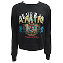 Amiri Rodeo Drive Beverly Hills langärmeliges Distressed-Sweatshirt / Schwarzer Multi-Pullover für Herren
