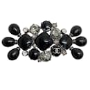 Chanel Black Stone with Crystals 2008 A brooch
