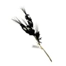 Chanel Black Tissu Fantaisie Wheat Brooch