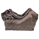 Chanel Coco Cabas Baby Brown Leather Hobo Bag