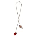 Chanel Gold / Red / Pearl 2005C Shell Charm Necklace