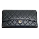 Chanel 2012 Black Caviar XL Wallet with Removeable Insert