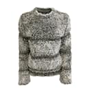 Suéter gris tejido texturizado de Chanel
