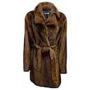 CO. Brown Belted Mink-fur Trench Coat - Marc by Marc Jacobs