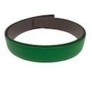 Hermes Green / GREY 2014 Reversible 32mm Leather Belt Strap - Hermès