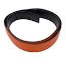 Hermes Orange / Schwarze Farbe 2012 Wendbar 32mm Ledergürtelband - Hermès
