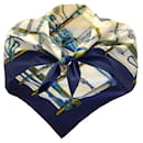Hermes Navy Blue / Ivory Passementerie Print Square Silk Twill Scarf - Hermès