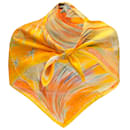 Hermes Yellow / Orange Multi Feux du Ciel Square Silk Scarf - Hermès