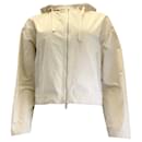Peserico Cream / Silver Monili Beaded Detail Hooded Full Zip Jacket