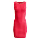 ALAÏA Hot Pink Knit Sleeveless Body Con Casual Dress - Alaïa