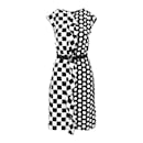 Vestido xadrez e bolinhas Louis Vuitton