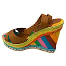Valentino Garavani multicolored wedge sandals