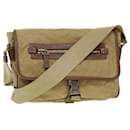 PRADA Quilted Shoulder Bag Nylon Beige Auth 42742 - Prada