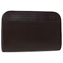 BURBERRY Clutch Bag Leather Brown Auth am4416 - Burberry