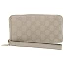 GUCCI GG Canvas Guccissima Long Wallet White 245914 Auth am4402