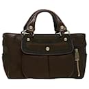 CELINE Hand Bag Nylon Brown Auth bs5493 - Céline