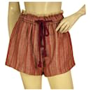 Forte Forte Pantaloncini Pantaloncini Estivi Spigati Beige Rosso Pantaloni taglia 1