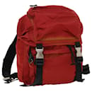 PRADA Backpack Nylon Red Auth bs5480 - Prada