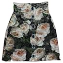 Dolce & Gabbana Jacquard Skirt with Allover Floral Pattern