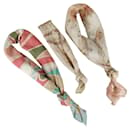 Conjunto de tres pañuelos de seda vintage - Vintage