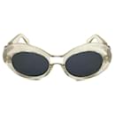 **Gianni Versace Ovale Sonnenbrille mit klarem Rahmen